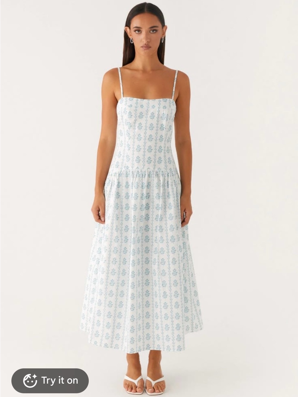 Peppermayo Floral Spaghetti-Strap Midi Dress